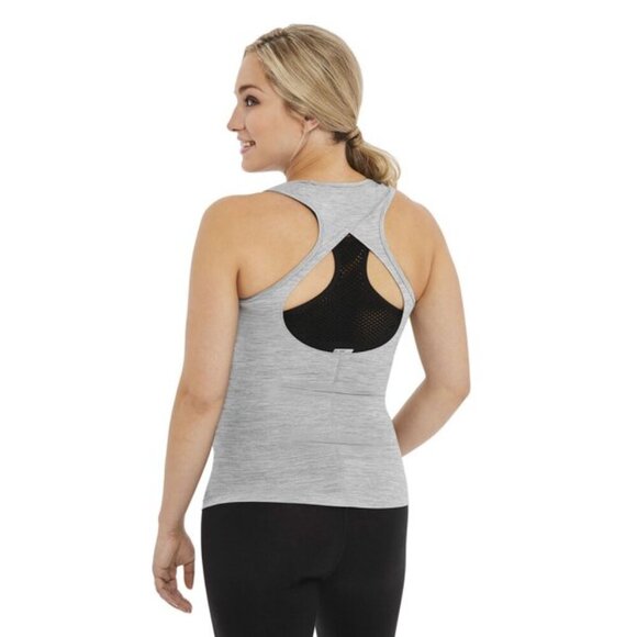 NWT Athletic Works Gray Racerback Maternity Tank Top S Heather Grey - Picture 3 of 12